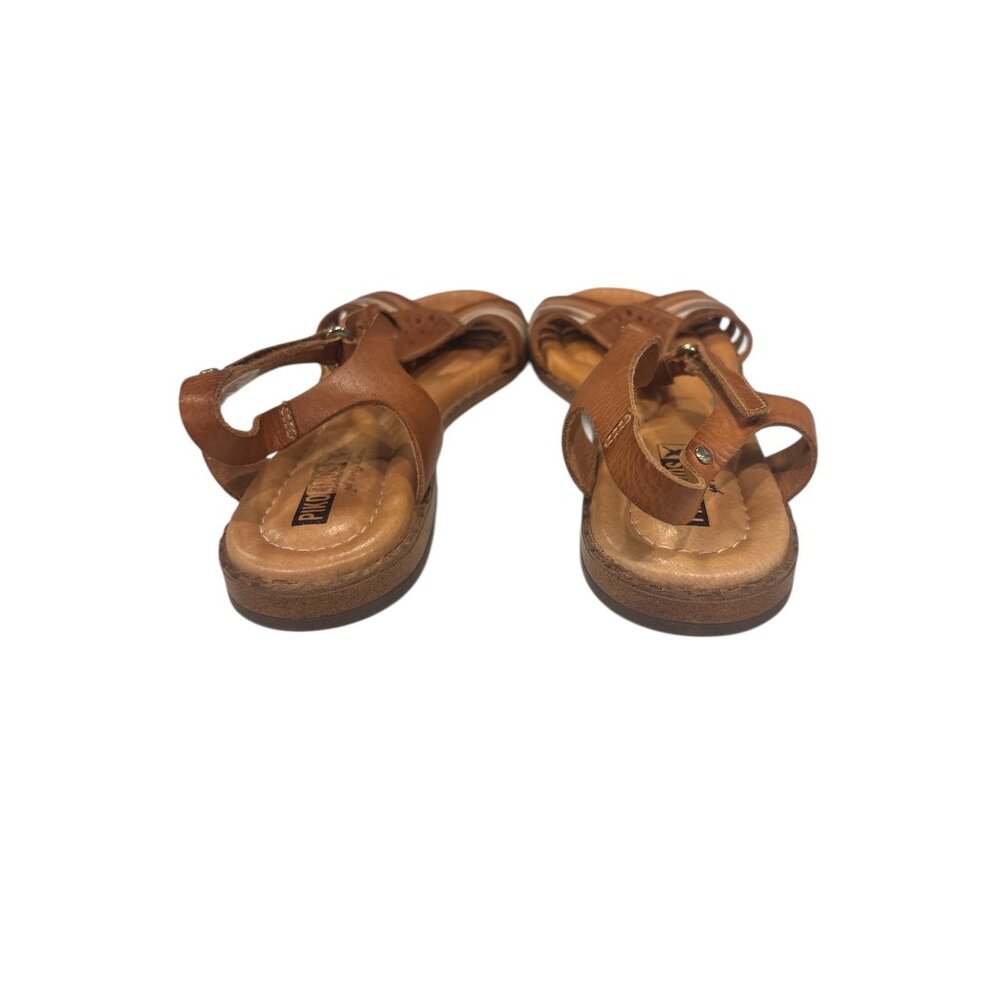 Pikolinos Women’s Leather T Strap Sandals Cognac Comfort EU 40 US 9 - Picture 6 of 9
